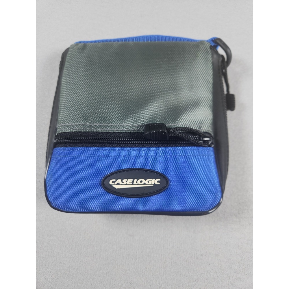 Case Logic CD Wallet Holder Blue Grey Nylon Zippered Media Storage Case